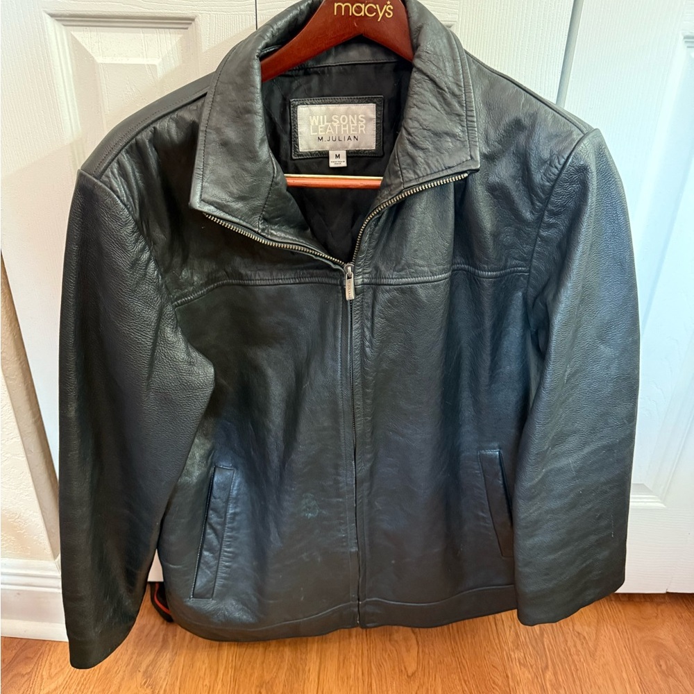Wilsons Leather Black Lightweight Moto Jacket